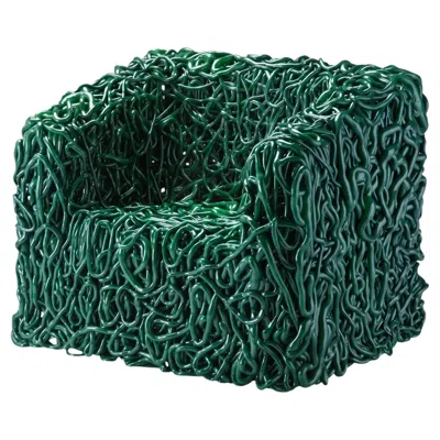 Pre-owned Gaetano Pesce Meritalia Senzafine Polyurethane Indoor Outdoor Armchair By  Green