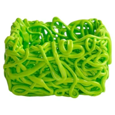 Pre-owned Gaetano Pesce Meritalia Senzafine Square Basket Large Vase - Storage Basket By  In Green