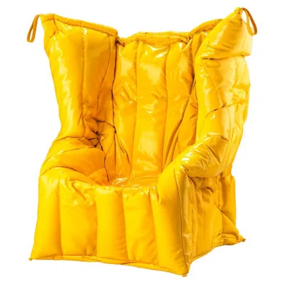 Pre-owned Gaetano Pesce Meritalia Shadow Yellow Armchair Padded With Polyurethane Foam By