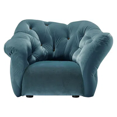 Pre-owned Gaetano Pesce Nubola 133 Velvet Sofa In Steel By  In Blue