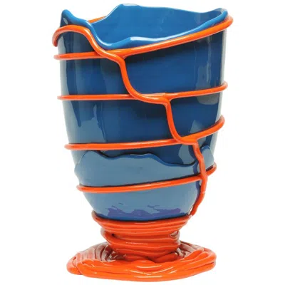 Pre-owned Gaetano Pesce Pompitu Ii Vase L Resin Blue Orange