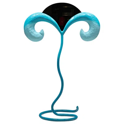 Pre-owned Gaetano Pesce Postmodern Rare Standing Mirror In The Style Of , Italy, 1970s In Blue
