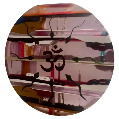 Pre-owned Gaetano Pesce Rare Postmodern Resin Abstract Sculpture Signed With Om Symbol In Brown