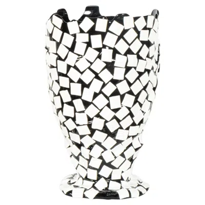 Pre-owned Gaetano Pesce Rock Vase (large), Black And Matte White By