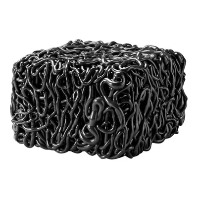 Pre-owned Gaetano Pesce Senzafine Pouf In Polyurethane Black By