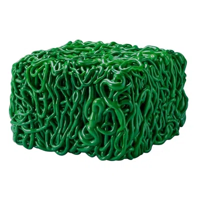 Pre-owned Gaetano Pesce Senzafine Pouf In Polyurethane Green By