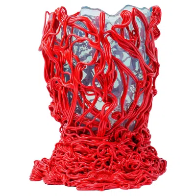 Pre-owned Gaetano Pesce Spaghetti Special Vase L Resin Red Blue