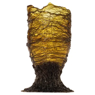Pre-owned Gaetano Pesce Spaghetti Vase Xl Resin Grey Yellow