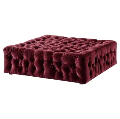 Pre-owned Gaetano Pesce Square Capitonn� Ottoman La Michetta Pouf By  For Meritalia Velvet In Black