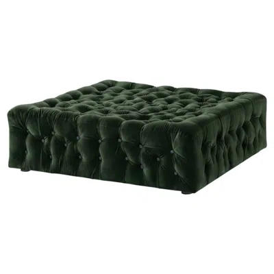Pre-owned Gaetano Pesce Square Capitonn� Ottoman La Michetta Pouf By  For Meritalia Velvet In Black