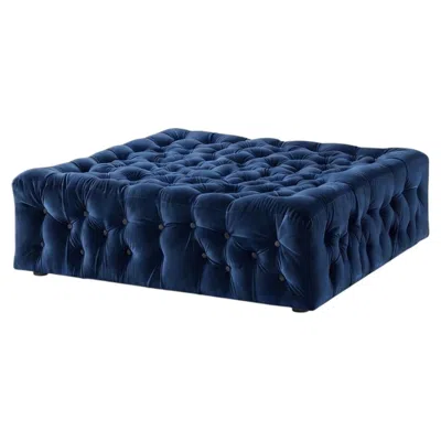 Pre-owned Gaetano Pesce Square Capitonn� Ottoman La Michetta Pouf By  For Meritalia Velvet In Purple