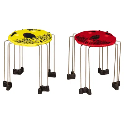 Pre-owned Gaetano Pesce Triple Play Side Tables, Resin & Steel, 21st Century In Sand