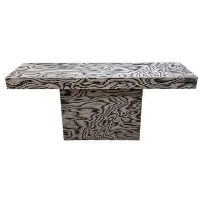 Pre-owned Gaetano Pesce Vintage 1980s Postmodern Memphis Pedestal Console Entryway Table In Brown