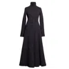 Gaffer&fluf Women's Black Fitted Flaired Coat In Black