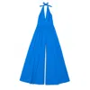 Gaffer&fluf Women's Blue Halter Neck Jumpsuit In Blue