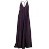 Gaffer&fluf Women's Pink / Purple Deep Back A-line Maxi Dress-aubergine In Pink/purple
