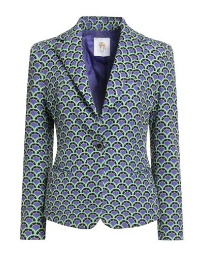 Gai Mattiolo Gm Woman Blazer Purple Size 6 Polyester, Elastane