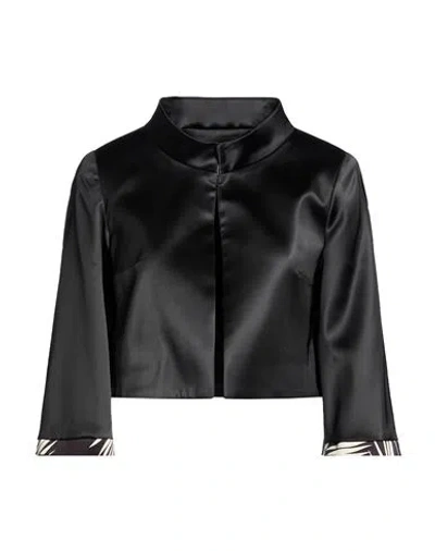 Gai Mattiolo Gm Woman Jacket Black Size 14 Polyester, Elastane