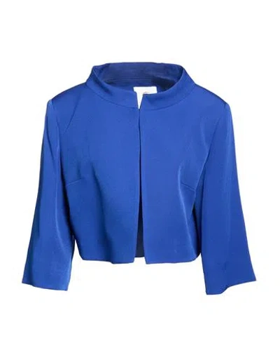 Gai Mattiolo Gm Woman Jacket Blue Size 14 Polyester, Elastane