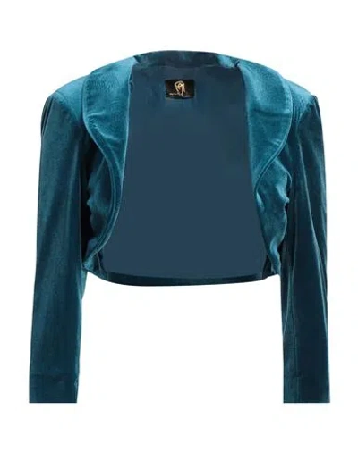 Gai Mattiolo Gm Woman Jacket Deep Teal Size 10 Polyester, Elastane In Green
