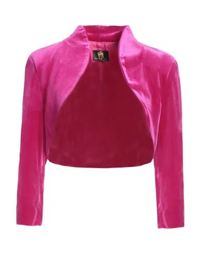 Gai Mattiolo Gm Woman Jacket Fuchsia Size 10 Polyester, Elastane In Pink