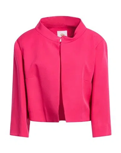 Gai Mattiolo Gm Woman Jacket Fuchsia Size 14 Polyester, Elastane In Pink