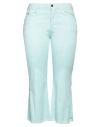 Gai Mattiolo Gm Woman Jeans Turquoise Size 10 Cotton, Elastane In Blue