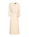 Gai Mattiolo Gm Woman Midi Dress Beige Size 10 Polyester