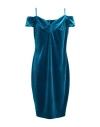 Gai Mattiolo Gm Woman Mini Dress Deep Teal Size 12 Polyester, Elastane In Blue