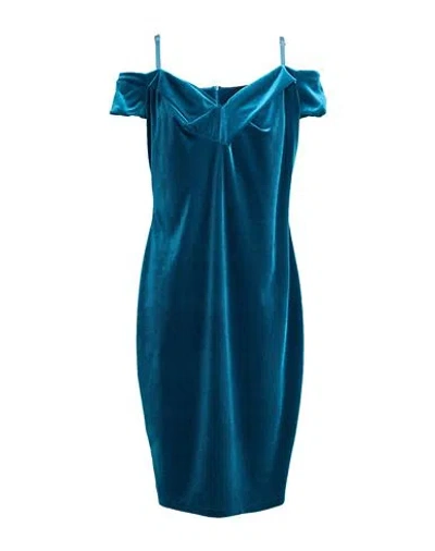 Gai Mattiolo Gm Woman Mini Dress Deep Teal Size 12 Polyester, Elastane