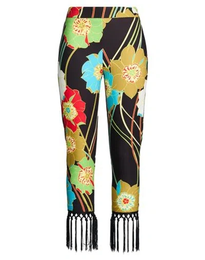 Gai Mattiolo Gm Woman Pants Black Size 8 Polyester, Elastane In Multi