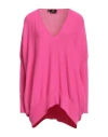 Gai Mattiolo Gm Woman Sweater Fuchsia Size L/xl Viscose, Polyester