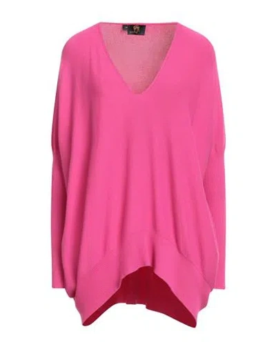 Gai Mattiolo Gm Woman Sweater Fuchsia Size L/xl Viscose, Polyester