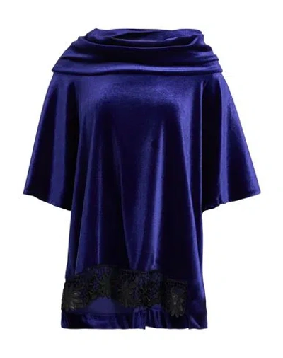 Gai Mattiolo Gm Woman Top Navy Size 12 Polyester, Elastane