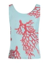 Gai Mattiolo Gm Woman Top Turquoise Size 10 Polyester, Polyamide, Elastane In Blue