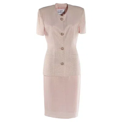 Pre-owned Gai Mattiolo Jacket And Skirt Suit Size 42 In Sand