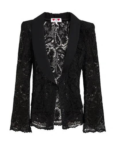 Gai Mattiolo Love To Love Woman Blazer Black Size 8 Polyester, Polyamide