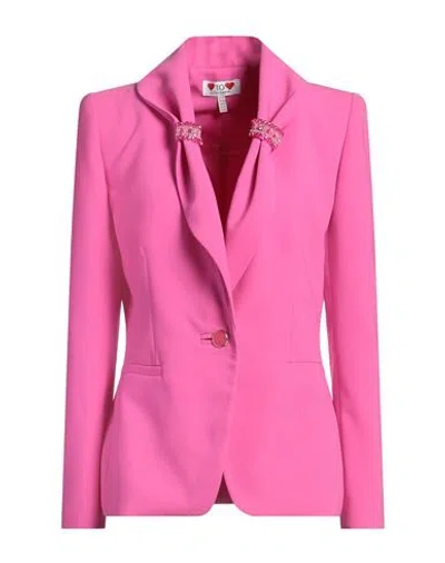 Gai Mattiolo Love To Love Woman Blazer Fuchsia Size 8 Polyester In Pink