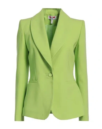 Gai Mattiolo Love To Love Woman Blazer Lime Green Size 8 Polyester