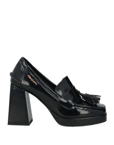 Gai Mattiolo Love To Love Woman Loafers Black Size 8 Textile Fibers