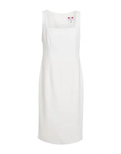 Gai Mattiolo Love To Love Woman Midi Dress White Size 6 Polyester
