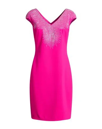 Gai Mattiolo Love To Love Woman Mini Dress Fuchsia Size 10 Polyester In Pink