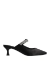 Gai Mattiolo Love To Love Woman Mules & Clogs Black Size 8 Textile Fibers