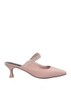 Gai Mattiolo Love To Love Woman Mules & Clogs Blush Size 8 Textile Fibers In Pink