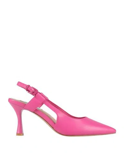 Gai Mattiolo Love To Love Woman Pumps Fuchsia Size 8 Leather In Pink