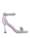 Gai Mattiolo Love To Love Woman Sandals Lilac Size 8 Textile Fibers In Purple