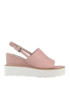 Gai Mattiolo Woman Sandals Pink Size 8 Leather In Pink