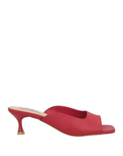 Gai Mattiolo Love To Love Woman Sandals Red Size 8 Leather