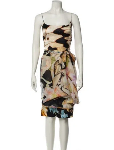 Pre-owned Gai Mattiolo Vintage Knee-length Dress In Neutral