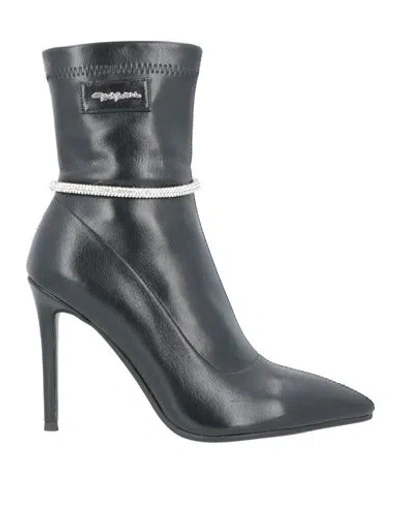 Gai Mattiolo Woman Ankle Boots Black Size 11 Textile Fibers